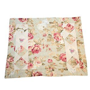 Cottagecore Pillow Sham Standard 25x31 Floral Pillowcase Patchwork Rose Romantic
